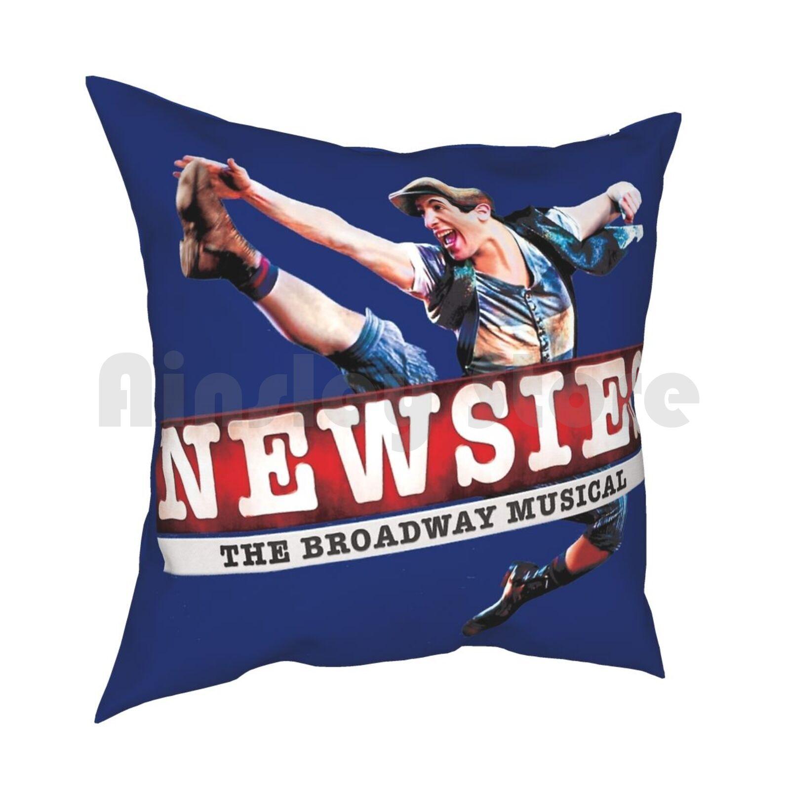 Newsies Tour Logo Pillow Case Printed Home Soft Throw Pillow Musical Theatre Theater Broadway West End Play Newsies Jack 30x30cm 12x12in