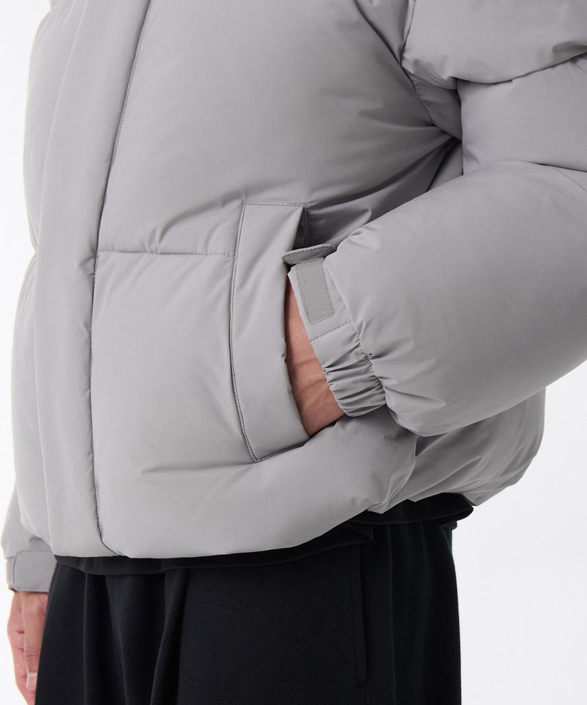 Musinsa Standard Daily Puffer Hooded Short Padded Jacket [Light Grey]