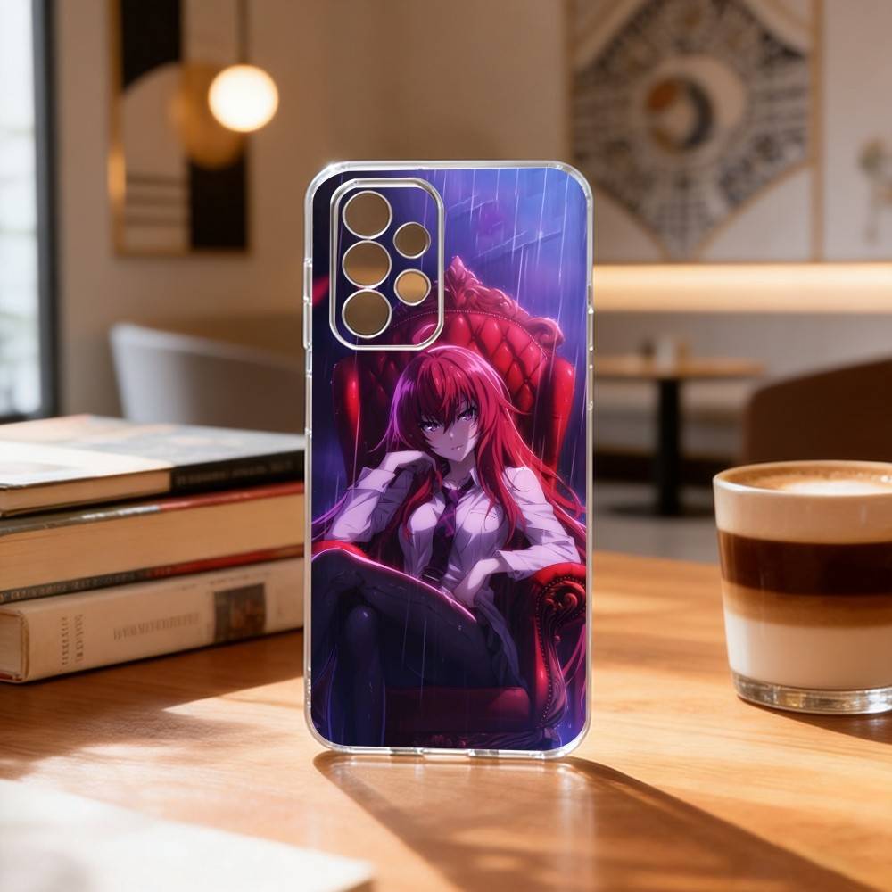 High School DxD R-Rias Gremory Phone Case For Samsung S25,S24,S21,S22,S23,S30,Ultra,S20,Plus,Fe Transparent Cover