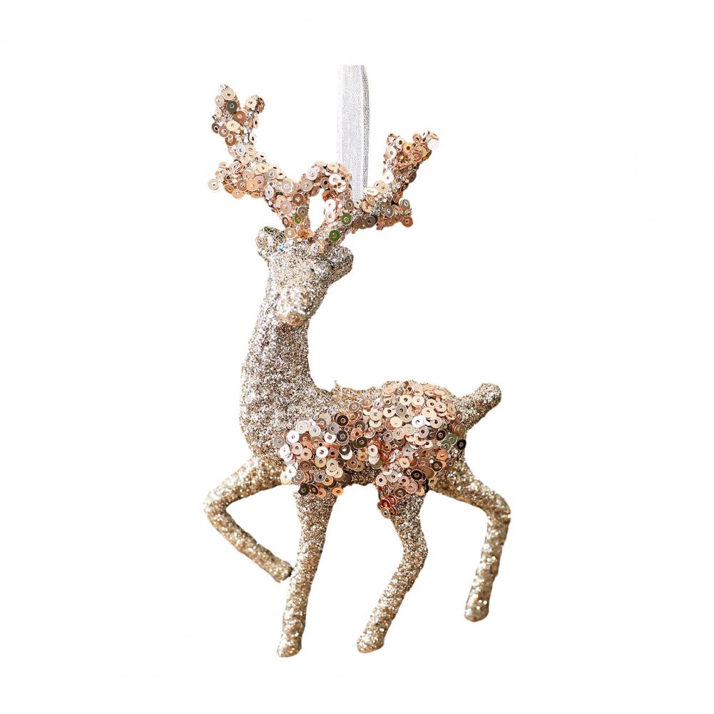 3d Christmas Decoration Holiday Tree Decor Glitter Sequins Christmas Ornaments Set Champagne Ballerina Dancer for Holiday