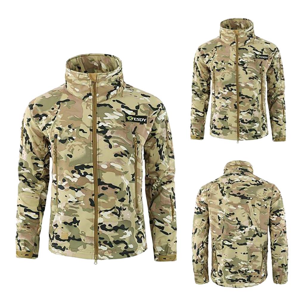 

Чоловіче камуфляжне верхнє пальто з капюшоном, спортивна форма, оксамитовий комбінезон XXXL
