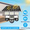 V380 Solar 4G Triple-Lens Wireless Yard Light Camera with Low Power Consumption.