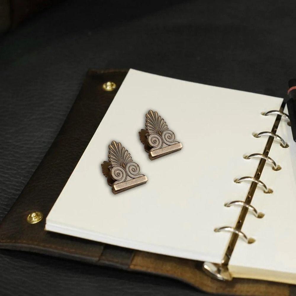 Stationary Paper Clips Vintage Writing Letter Clip Bronze Binder Clips Beautiful Ornament