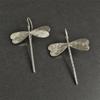 Pendientes colgantes de libélula 3d estéreo simples, pendientes largos de tendencia para mujer, accesorios de joyería para fiesta y boda, envío directo