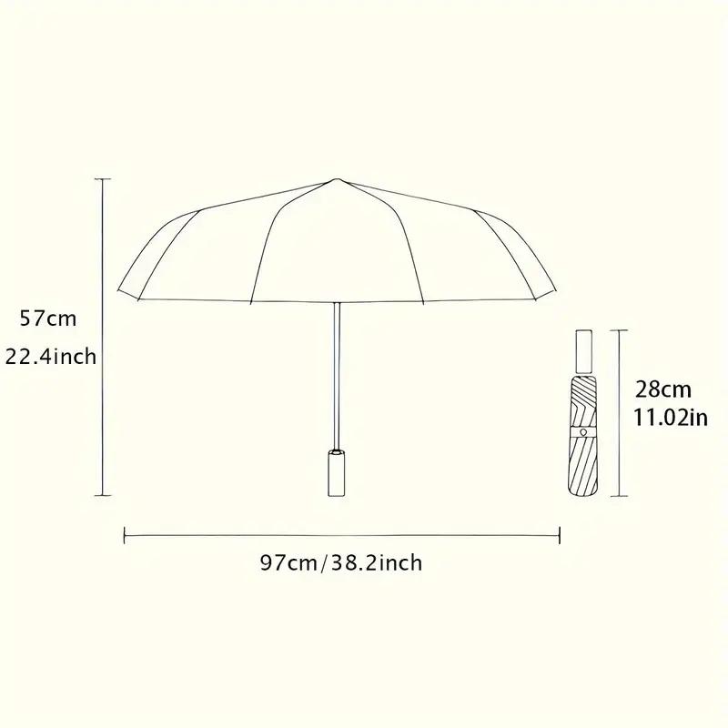 Automatic Open/Close Umbrella with a Single Button - Windproof Compact Folding Umbrella, Portable Foldable Design, Available i