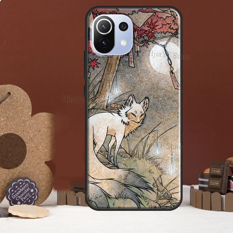 Kitsune Fox Art Funda For POCO F5 X3 X4 X5 Pro F4 GT C40 F3 Case For Xiaomi 11T 12T Pro 12 X 13 Lite Cover