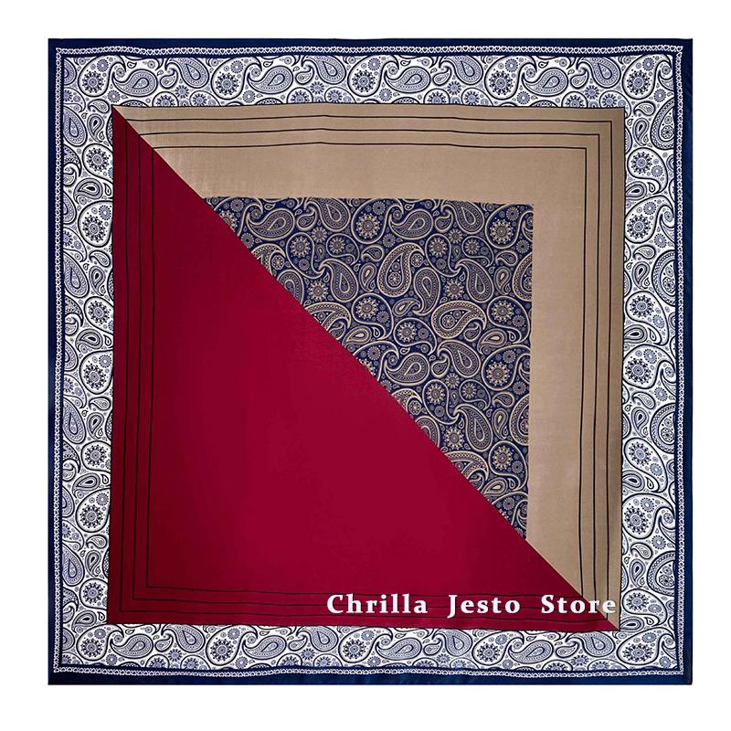 Big Size 110cm Square Floral Printed Women Fashion Imitated Silk Scarf Foulard 45inch Muslim Hijab