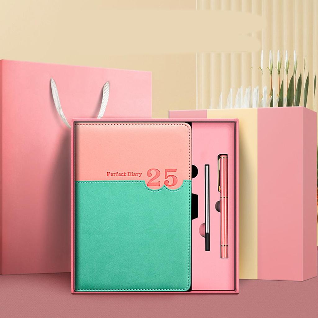 Notatnik biznesowy A5 ze skórzaną klamrą, dziennik spotkań roboczych, notatnik przedmiotowy ucznia, pogrubiony pamiętnik, liniowane strony, dziennik podróży