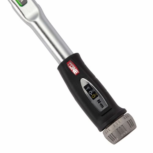 TONE Preset Torque Wrench (Direct Set, Compact Head Type), T3MN50CH-QL, 9.5mm (3/8") Drive, Black, 50N?m