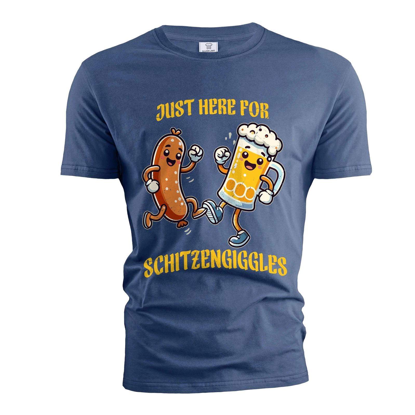 Men s Just here for Schitzengiggles Shirt OKtoberfest Party Gifts Drinking Shirt XL