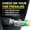 4PCS Car Tire Pressure Caps, Tire Valve Cap with Pressure Indicator Tyre Pressure Monitor Valve Caps Air Alert Auto Accessories