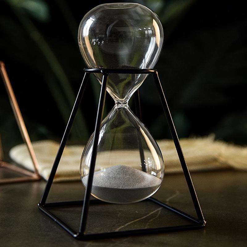 Large Metal Hourglass Timer 30 Minutes Nordic Style Light Luxury Timer Hourglass Creative Office Living Room Decoration LD425