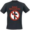 Bad Religion Crossbuster T-shirt, Punk T-shirt met Iconisch Anti-Religie Logo & Bandnaam Print, Punk Fan Merchandise