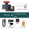 4K + 2.5K Dash Cam 3840*2160P Car DVR GPS WIFI Dual Lens Auto Car Camera With Super Night Vision G-Sensor 24H Parking Monitor