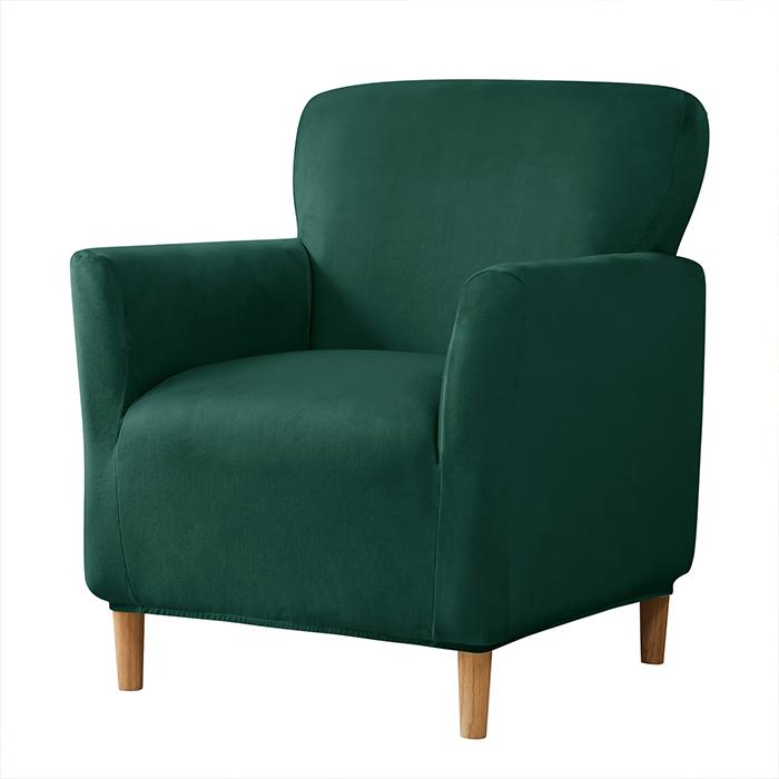 Cover For Small Armchair S, Velvet, Bottle Green