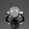New Fashion 8x10 MM Oval Natural Moonstones Rings Women's  CopperJewelry Ring  High Quality Gifts Vintage Fine