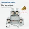 Chaoda UKK3 Copper Flame-Retardant Rail-Mounted Double-Layer Terminal Block 2.5mm Double-In/Out Terminals