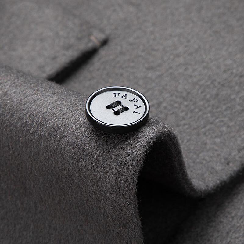 FAPAI Men's Merino Wool Blazer Collar Overcoat