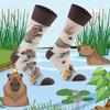 1 Pair Light Beige Capybara Sock Novel and Cute Cartoon Animal Men's Socks Socks with Interesting Colors