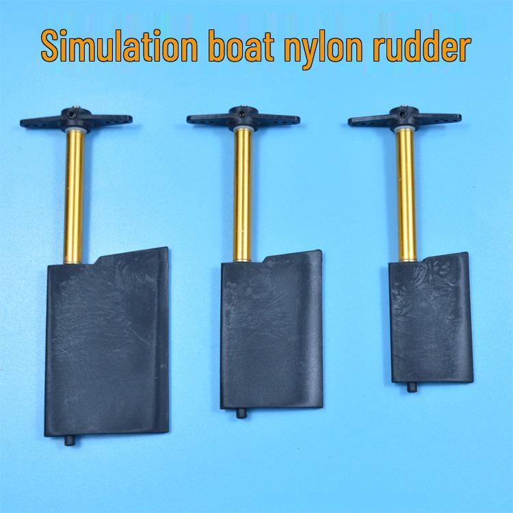 Fiberglass Nylon Boat Model Rudder System with Rocker Arm and Housing Rudder height 55mm чёрный