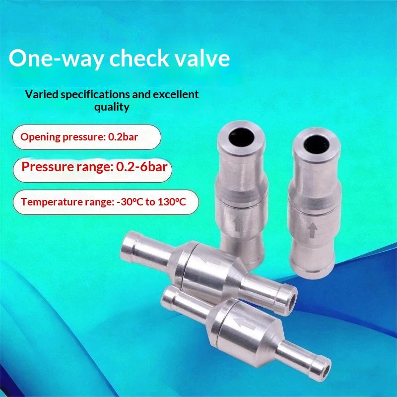 6-12Mm Non-Return Valve Auminium Inline-Way Quick Insert Check Valve Replacement Parts For Fuel Water Gas Air Vacuum Accessory