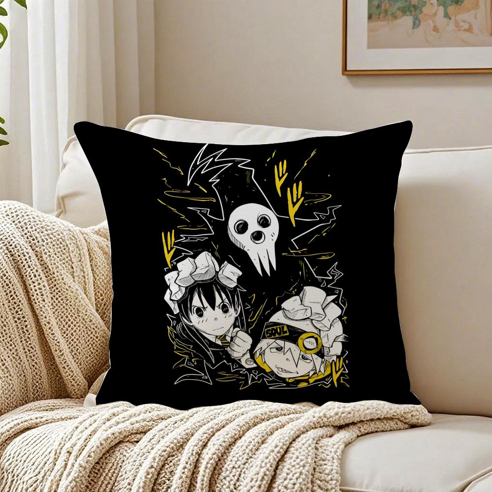 anime supernatural SSoul EEater Cushion Cover Pillowcase Antidustmite living Room Sofa Decor Cushion Room
