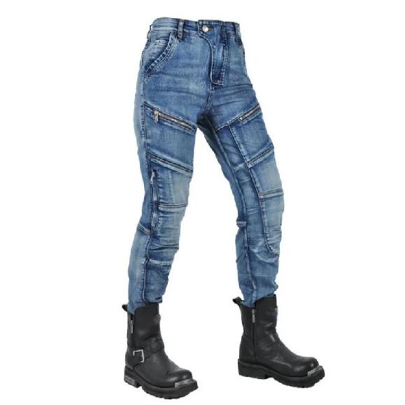 Motorcycle jeans Womens pantshigh elastic motorcycle riding rider pants Racing pants with protective