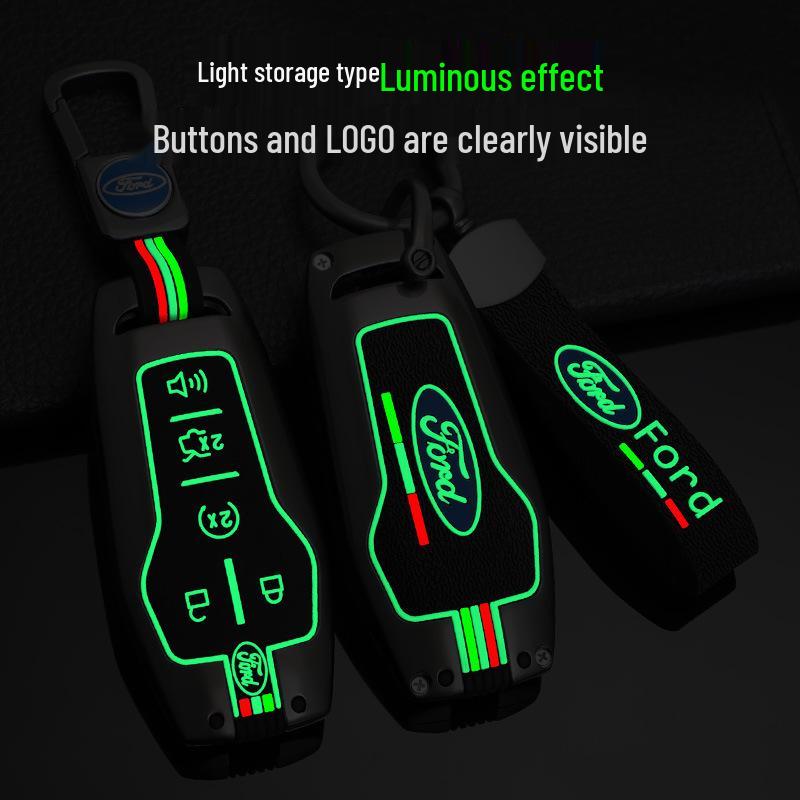 Metal Key Shell Case for 2015-2017 Ford Taurus, Explorer, Mustang