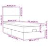 Ottoman Bed with Mattress Blue 80x200 Cm Fabric