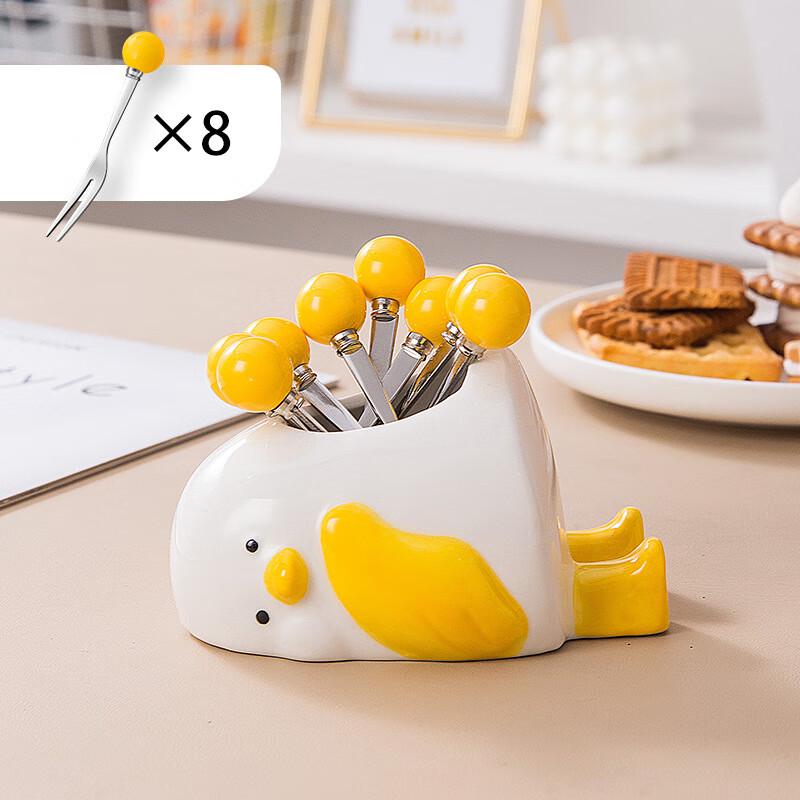 

LISM Cartoon Dessert Fork and Spoon Set