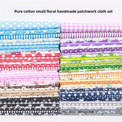 Qiaosi Patchwork Saf Pamuk Kumaş Takımı: El Yapımı El Sanatları İçin Küçük Çiçekli Kendin Yap Bezi