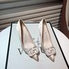 Elegant 2025 Satin Stiletto Heels with Rhinestone Buckle