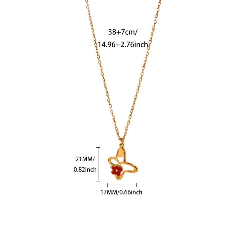 Fashion Versatile Sun Butterfly Stainless Steel Necklace Women's Niche Premium Sense Personality Turtle Hot Selling Element Clavicle Chain