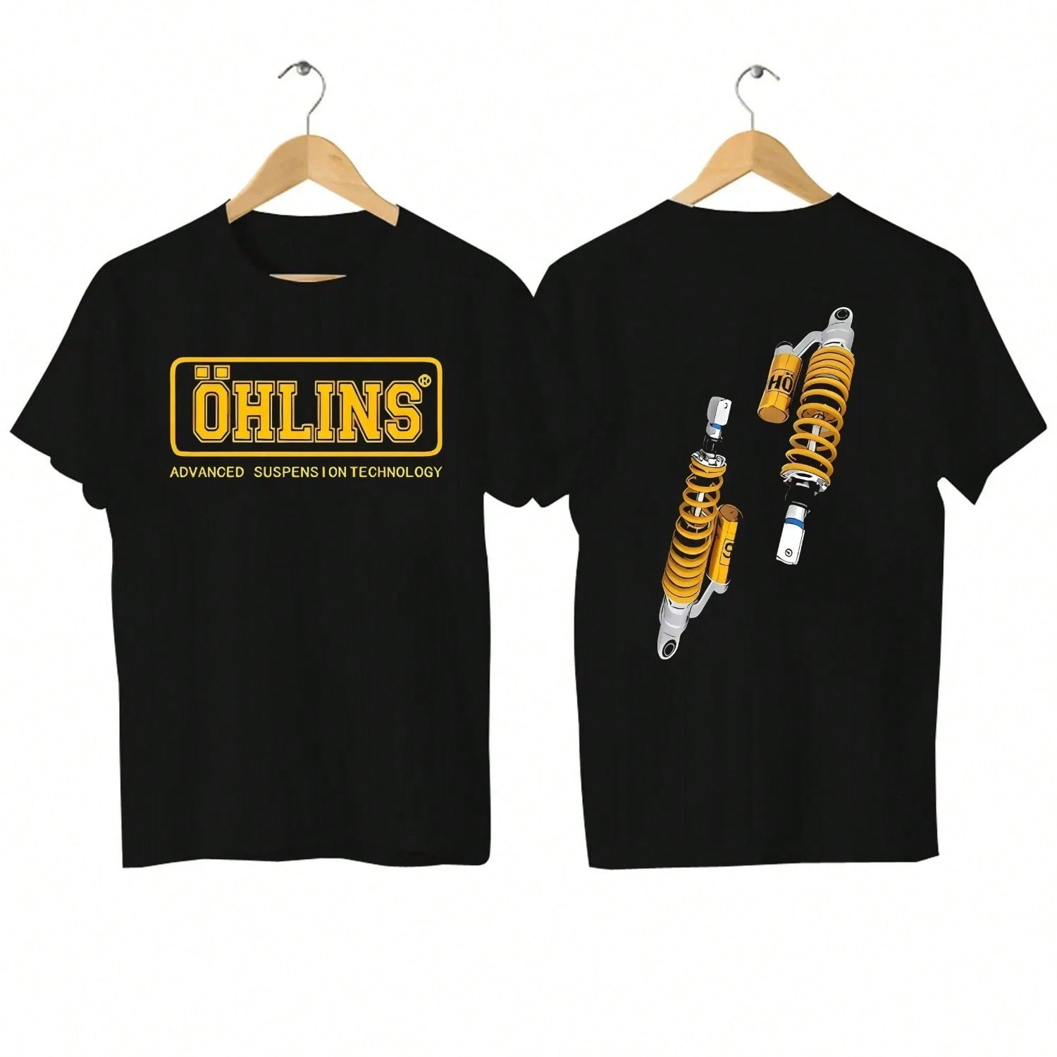 Summer   Tshirt Amazing Tees  Ohlins Shock Suspension Car Motorcycle Sport Racing T Shirt Oversized T-Shirt Kids Tops S разноцветный