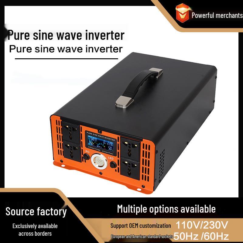 High-Power Pure Sine Wave Car Inverter: 12V/24V/48V/60V/72V to 220V Transformer