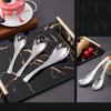 HANYANG Stainless Steel Thickened Spoon Soup Spoon Children's Long-handled Rice Spoon Tableware