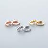 Classic Pave Diamond Hoop Earrings For Women Exquisite Niche Personalized Sparkling Circle Ear Cuffs Versatile Jewelry
