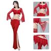 Professional Belly Dance Costume Set With Crop Tops Pants And And Hip Scarf For Stage Performances And Practice
