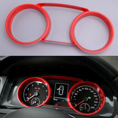 ABS Red Console Dashboard Trument Meter Ring Frame Cover Trim Fit for VW Golf MK7 MK7.5 2015 2016 2017 2018