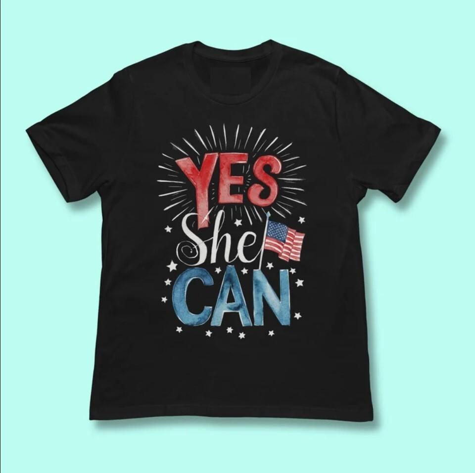 YES SHE CAN TShirt unisex S