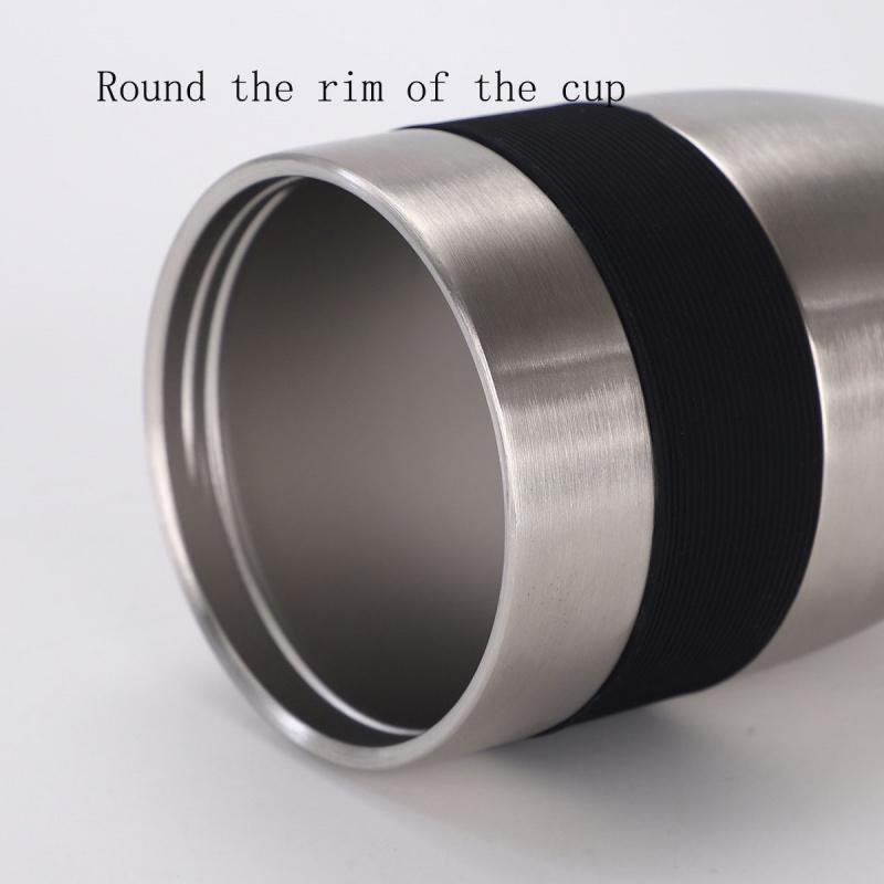 New Double-layer Vacuum Stainless Steel Thermos Cup Direct Drinking Coffee Cup with Lid Anti-scalding Water Cup Office Utility