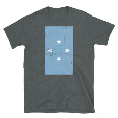 Micronesia Oceania Palikir Distressed Flag Short-Sleeve Unisex T-Shirt