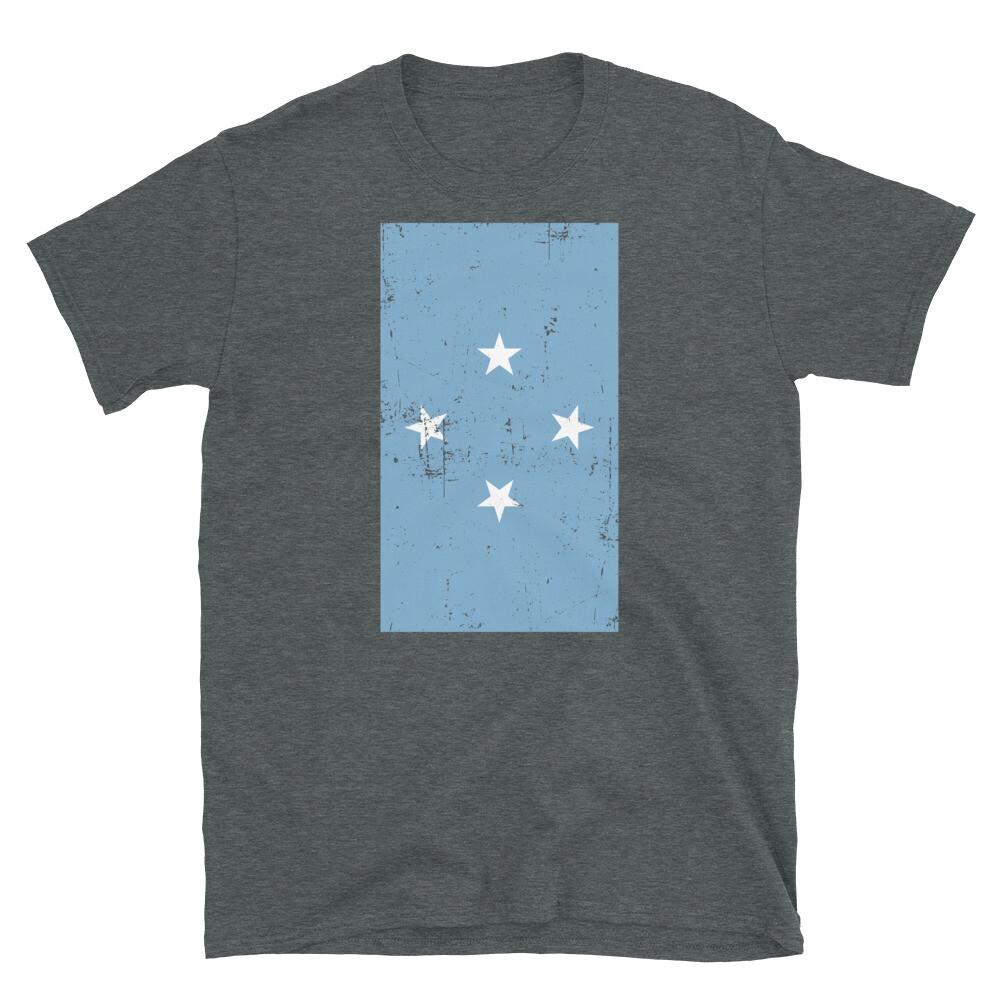 

Micronesia Oceania Palikir Distressed Flag Short-Sleeve Unisex T-Shirt S