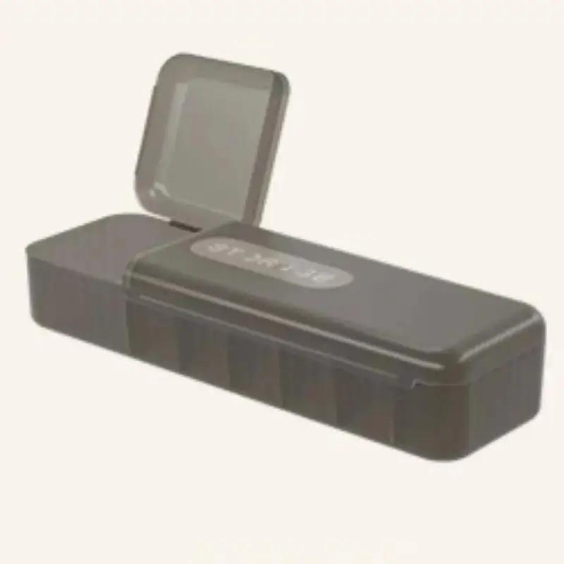 Solid Color Simple Cable Storage Box Organizer Charger Cord 7 Compartments Reusable Data Cable Storage Case Tools Accessories