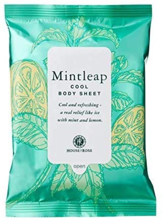 HOUSE OF ROSE Mint Leaf Cool Body Sheet 122mL X 2 Sets [Bulk Purchase] (20 Sheets) Refreshing, Smooth, Paraben-free
