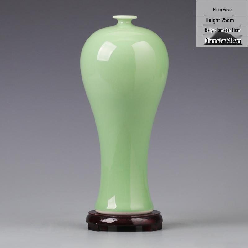 Celadon Antique Ceramics Vase: Elegant Chinese Ornament for Floral Arrangement and Home Decor