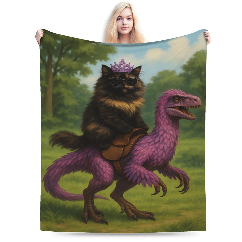 Warm Soft Blanket Girls Boys Travel Donut Cat Dungeon Crawler Carl Throw Blanket Flannel Bedspread For Couch Bed Sofa Bed