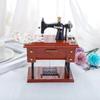 Sewing Machine Mini Music Box Vintage Wind-up Music Box Desktop Decoration Creative Birthday Gift Clothing Store Decoration