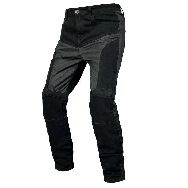 Mens Motorcycle Jeans Mesh Breathable Biker Pants Adjustable Knee Pads Protective Gear