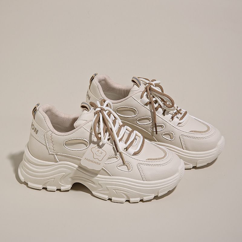 New  Women Chunky Sneakers Platform Casual Fashionable Sneakers Lightweight Soft Bottom Running Shoes Summer Mesh Sneakers